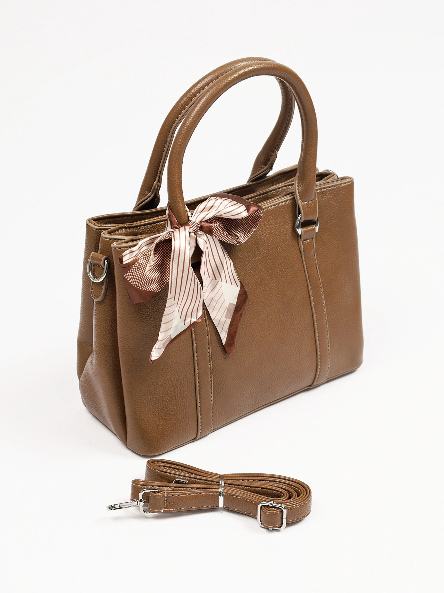 Сумка-тоут с декоративным платком в ассортименте